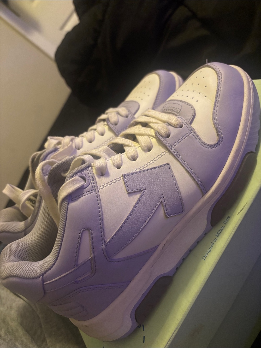 Off-White Lavender and White Women's Sneakers
